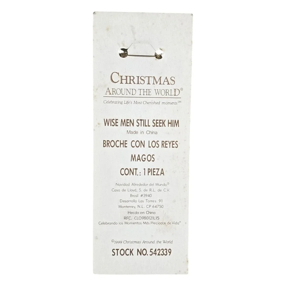 House of Lloyd Christmas Around the World Pin Scripture Ecclesiastes 9:1 1997‎